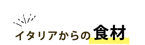 イタリアからの食材